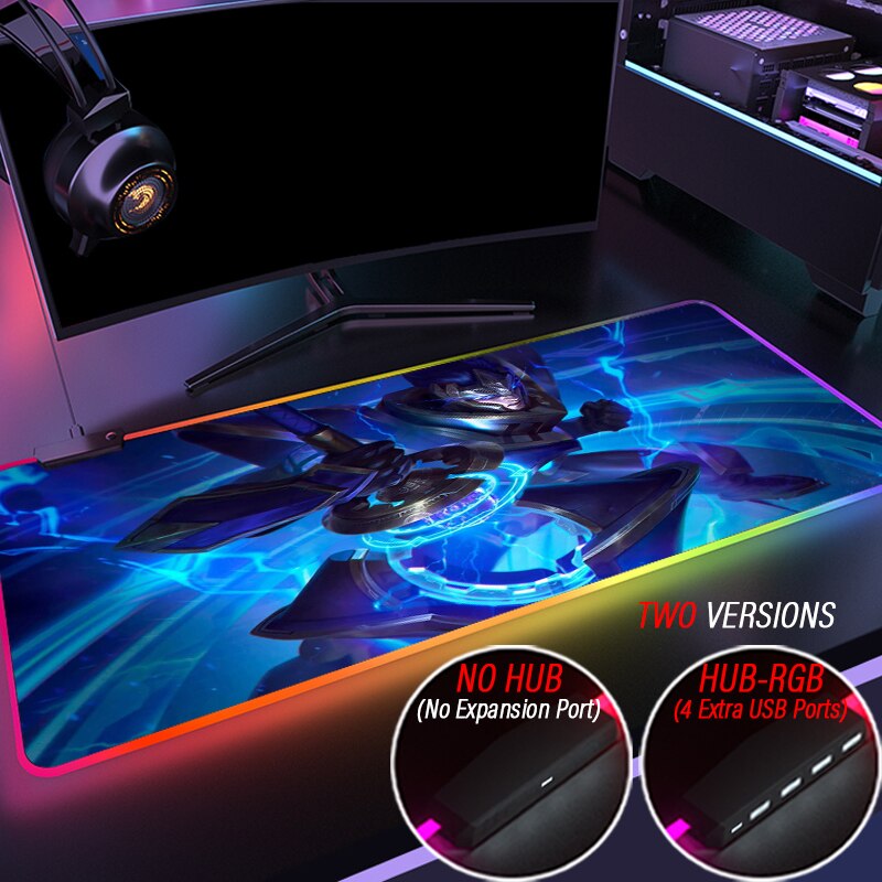 League of Legends Collection 20 RGB Mouse Pad League of Legends LED Gradient Washable Backlit Mat With Hub 4 Port USB - League of Legends Fan Store