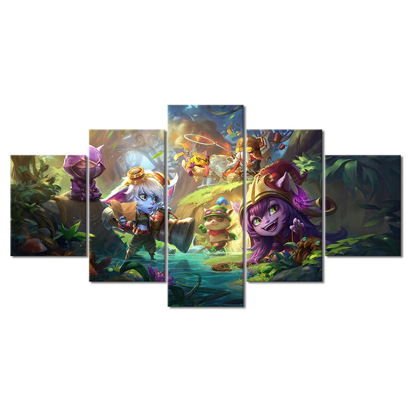 Yordles Kennen Tristana Teemo Corki Lulu Poster - Canvas Painting - League of Legends Fan Store