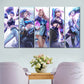 K/DA ALL OUT Akali Ahri Evelynn Kaisa Poster - Canvas Painting - League of Legends Fan Store