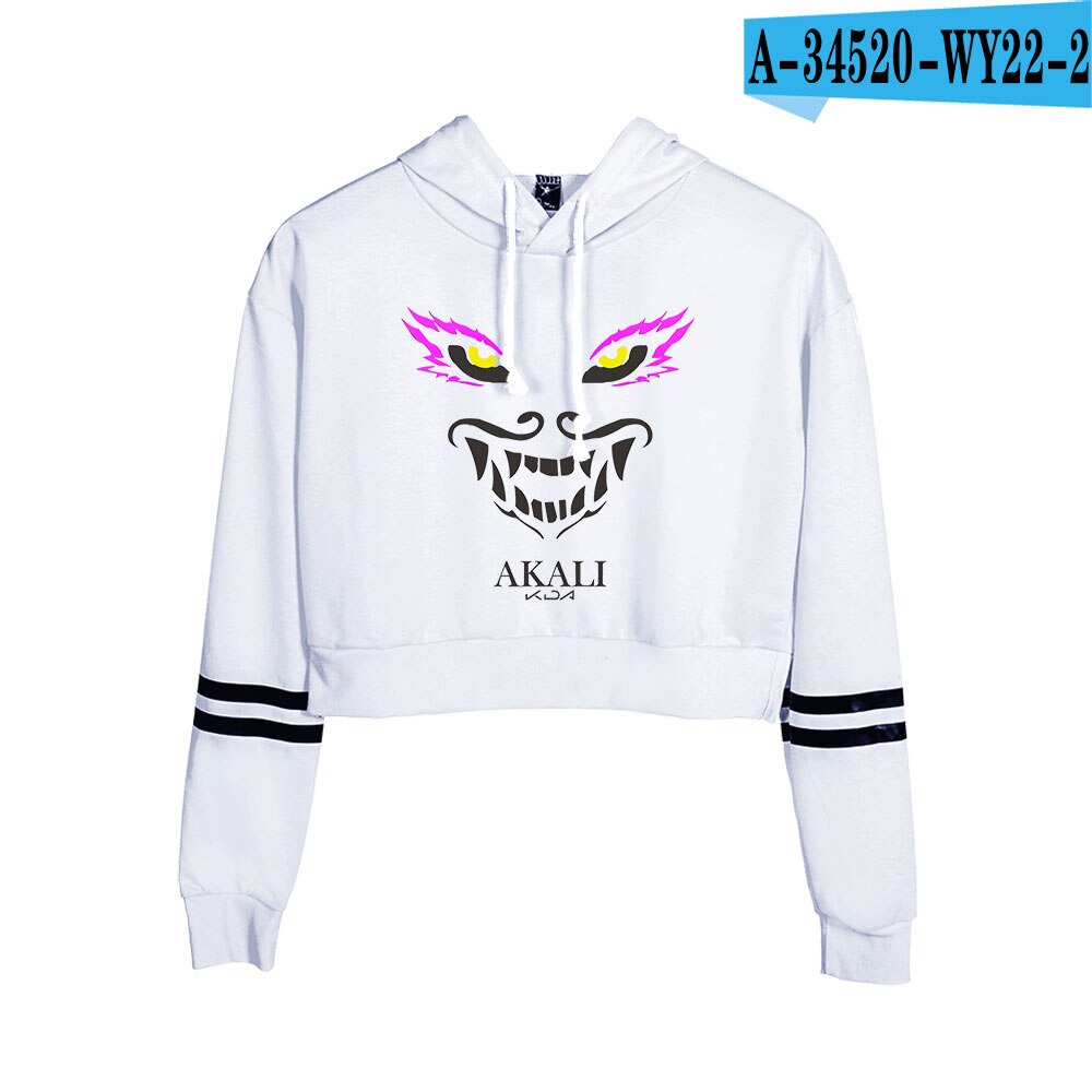 K/DA The Baddest Pullovers Navel Crop Hoodies Collection - League of Legends Fan Store