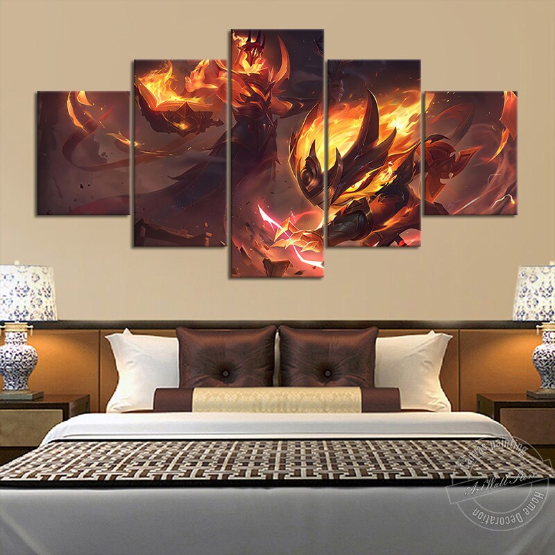 "Hellfire" Kennen and Karthus Poster - Canvas Painting - League of Legends Fan Store