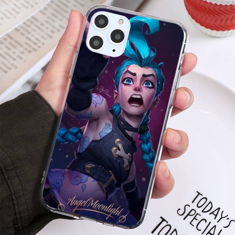 Collection 1 Arcane jinx Phone Case For iphone 13 12 11 8 7 plus mini x xs xr pro max Transparent soft - League of Legends Fan Store