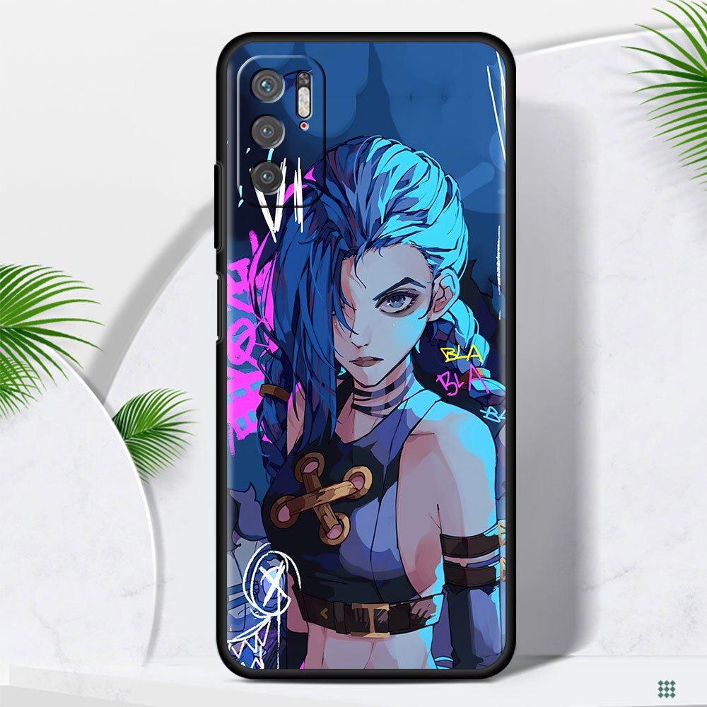 Arcane Hot Anime Soft Case For Xiaomi Redmi Note 9 8 10 Pro 9S 10S 9C NFC K40 9A 7 9T 8T 7A Black Phone Cover Silicone Shell Sac - League of Legends Fan Store