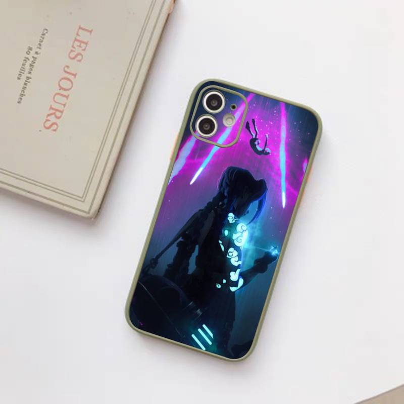 Arcane jinx Phone Case For iPhone 12 11 Mini Pro XR XS Max 7 8 Plus X Matte transparent Back Cover - League of Legends Fan Store