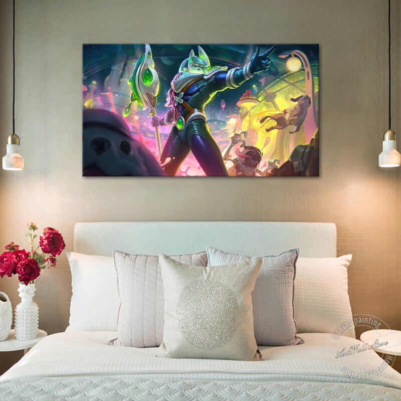 "Dark Star" Lux Rumble Nasus Nunu Lulu Samira Blitzcrank Poster - Canvas Painting - League of Legends Fan Store