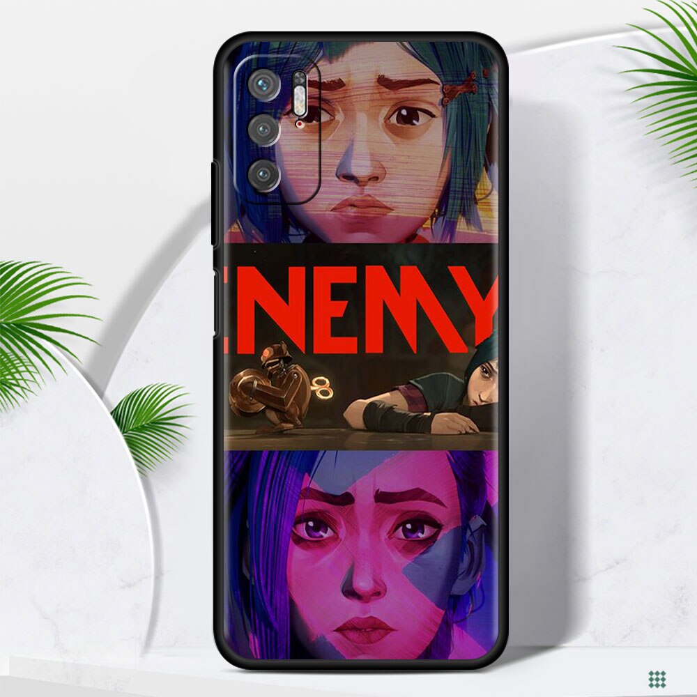 Arcane Hot Anime Soft Case For Xiaomi Redmi Note 9 8 10 Pro 9S 10S 9C NFC K40 9A 7 9T 8T 7A Black Phone Cover Silicone Shell Sac - League of Legends Fan Store