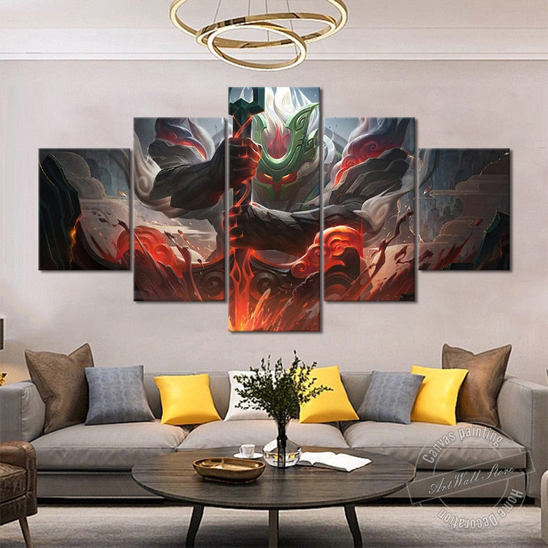 Nautilus "Titan of The Depths" "Shan Hai Scrolls" ChoGath Poster - Canvas Painting - League of Legends Fan Store