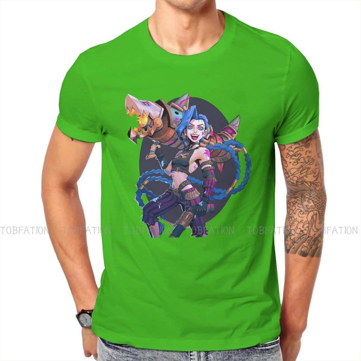 Arcane  Jinx Excited T Shirt - League of Legends Fan Store