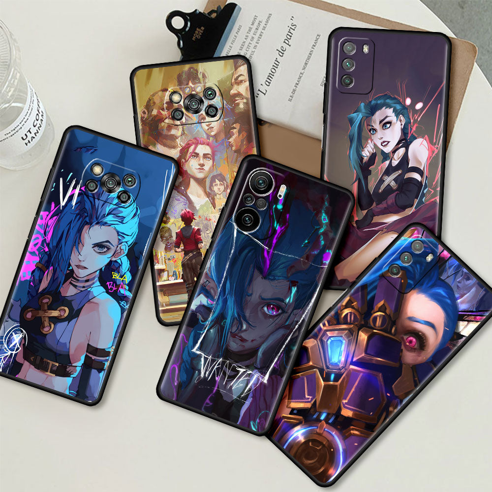 Arcane Hot Anime TPU Case For Xiaomi Mi Poco X3 NFC M4 Pro M3 F3 GT F1 X2 11T 11 Lite 10T 9T Note 10 Black Soft Phone Cover Capa - League of Legends Fan Store