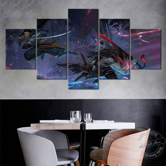 "Unforgiven" Yasuo and "The Unforgotten" Yone Poster - Canvas Painting - League of Legends Fan Store