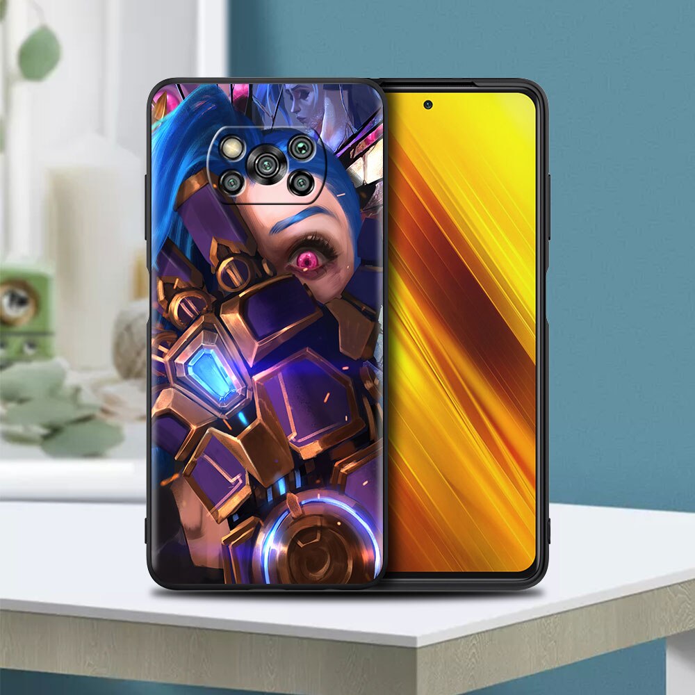 Arcane Hot Anime TPU Case For Xiaomi Mi Poco X3 NFC M4 Pro M3 F3 GT F1 X2 11T 11 Lite 10T 9T Note 10 Black Soft Phone Cover Capa - League of Legends Fan Store