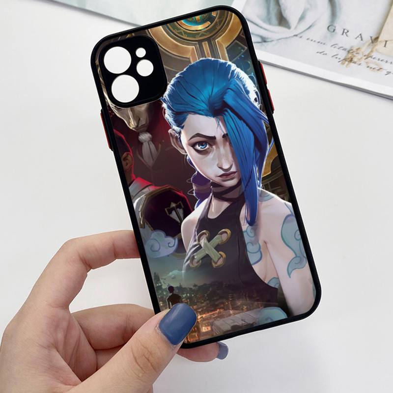 Collection 1 Arcane jinx Phone Case For iPhone 13 12 11 Mini Pro XR XS Max 7 8 Plus X Matte transparent Back Cover - League of Legends Fan Store