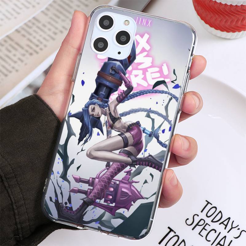 Collection 2 Arcane jinx Phone Case For iphone 13 12 11 8 7 plus mini x xs xr pro max Transparent soft - League of Legends Fan Store