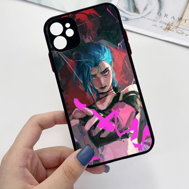 Collection 1 Arcane jinx Phone Case For iPhone 13 12 11 Mini Pro XR XS Max 7 8 Plus X Matte transparent Back Cover - League of Legends Fan Store