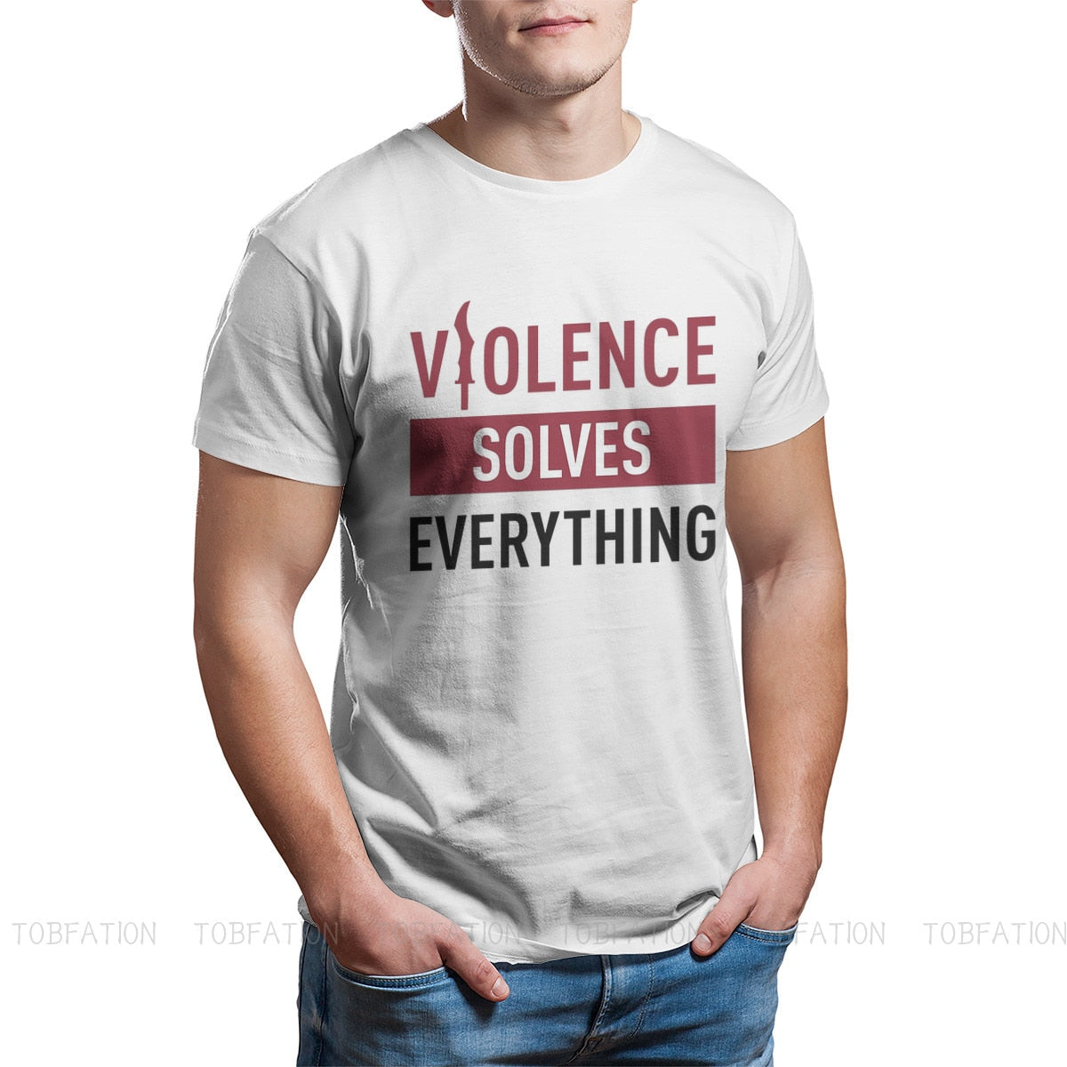 Violence Solves Everything  T Shirt - League of Legends Fan Store