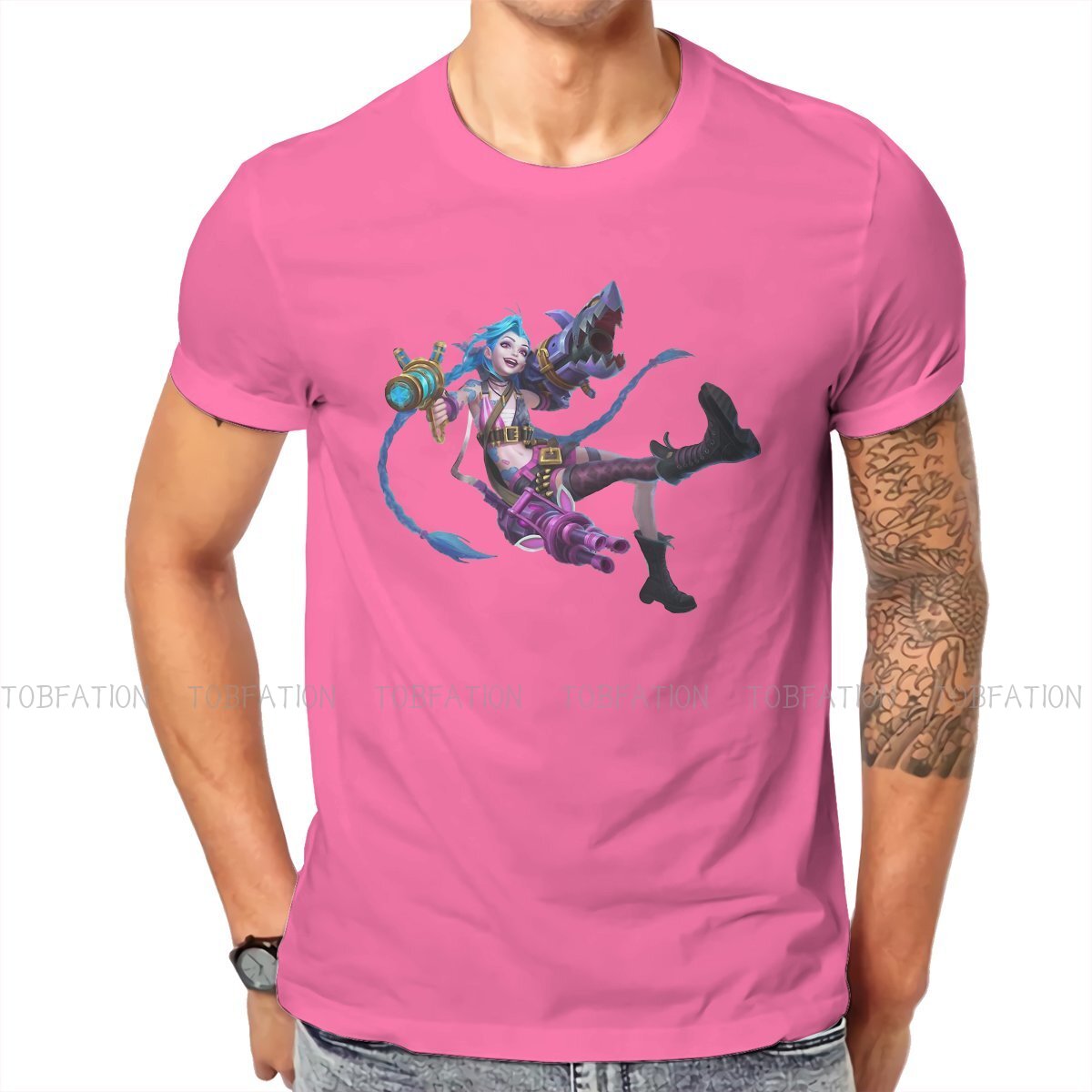 Jinx Arcane Carry T Shirt - League of Legends Fan Store