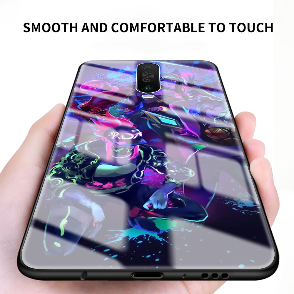 Collection 1 Glass Case For Xiaomi Redmi Note 9S 8T 9 8 Pro 7 8A Mi X3 NFC 10 Lite 9T CC9 Capa Phone Back Cover Shell League Legends LOL Kda - League of Legends Fan Store