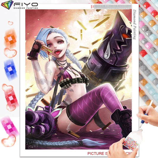 Jinx Series 2 Diamond Art Mosaic - League of Legends Fan Store