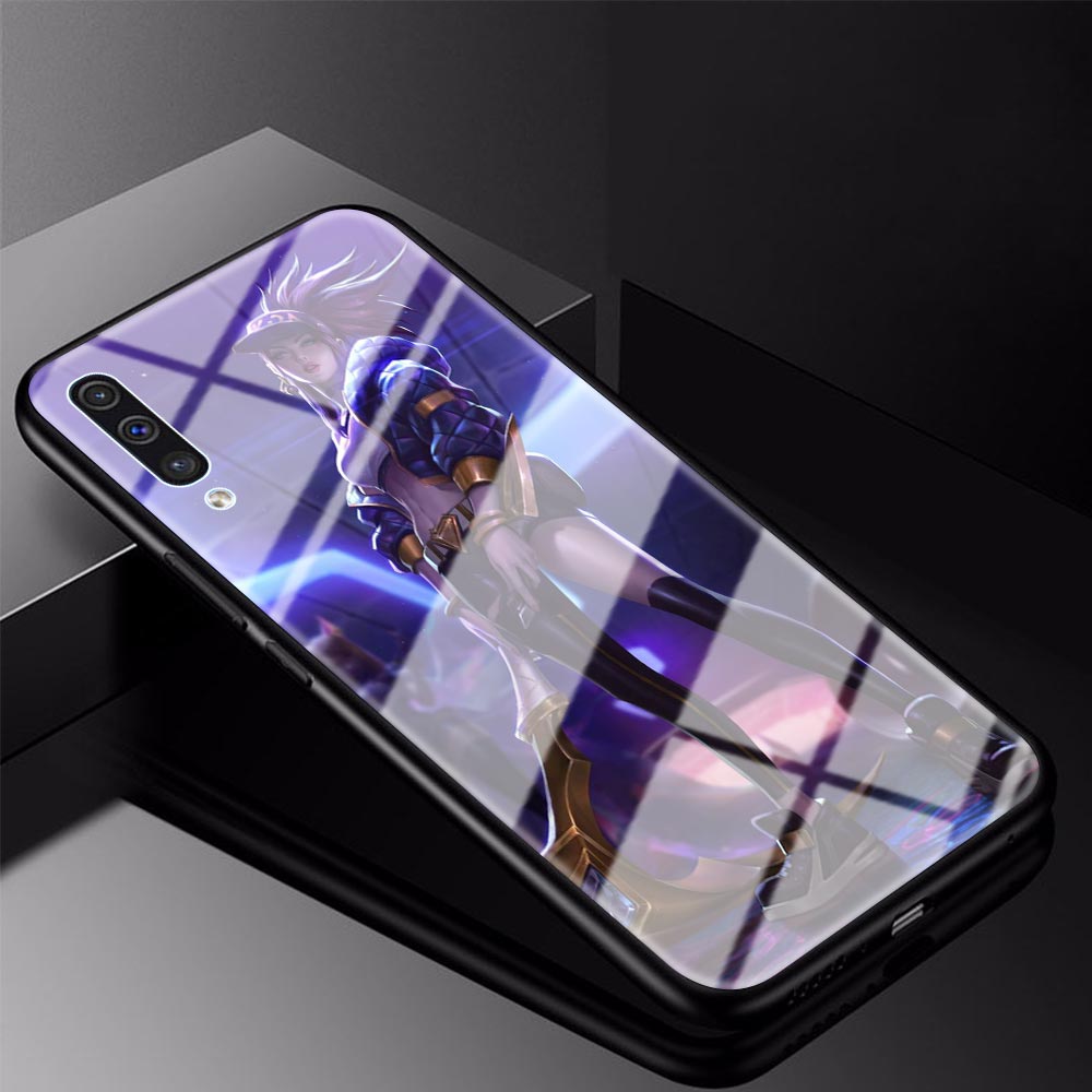 Collection 1 Glass Case For Samsung Galaxy A51 A50 A71 M31 A70 A10 A40 A30 A31 M51 Shockproof Phone Cover Back Shell League Legends LOL Kda - League of Legends Fan Store