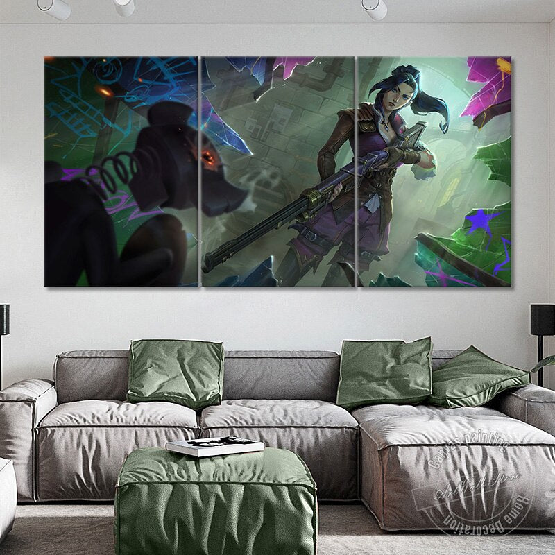 Arcane Caitlyn "The Sheriff of Piltover" Poster - Canvas Painting - League of Legends Fan Store