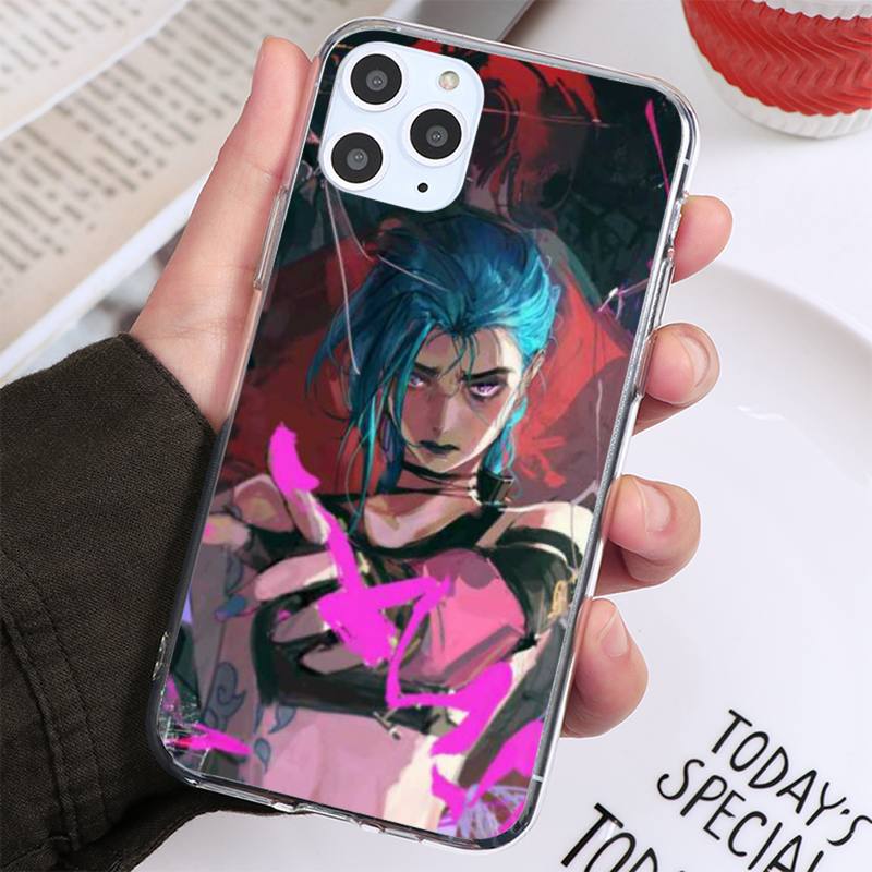 Collection 1 Arcane jinx Phone Case For iphone 13 12 11 8 7 plus mini x xs xr pro max Transparent soft - League of Legends Fan Store