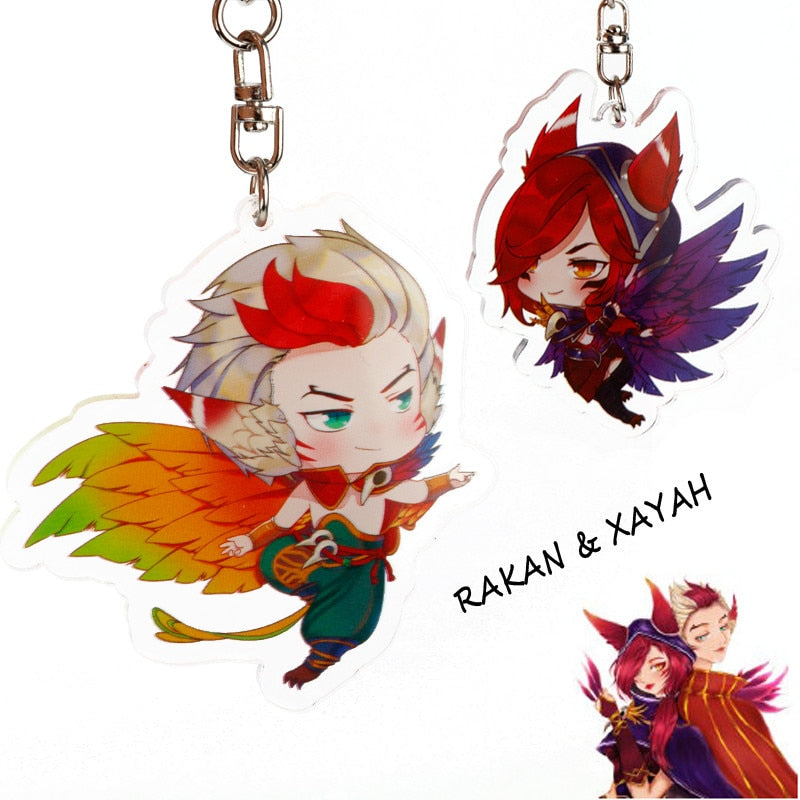 Xayah and Rakan Couples Key Chains - League of Legends Fan Store