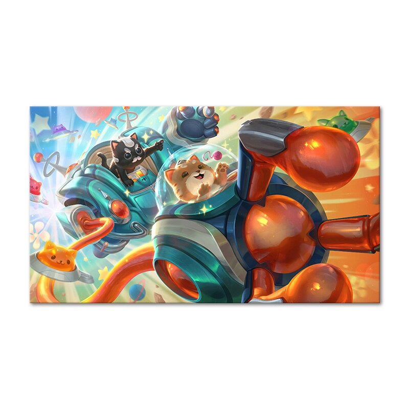 "Dark Star" Lux Rumble Nasus Nunu Lulu Samira Blitzcrank Poster - Canvas Painting - League of Legends Fan Store