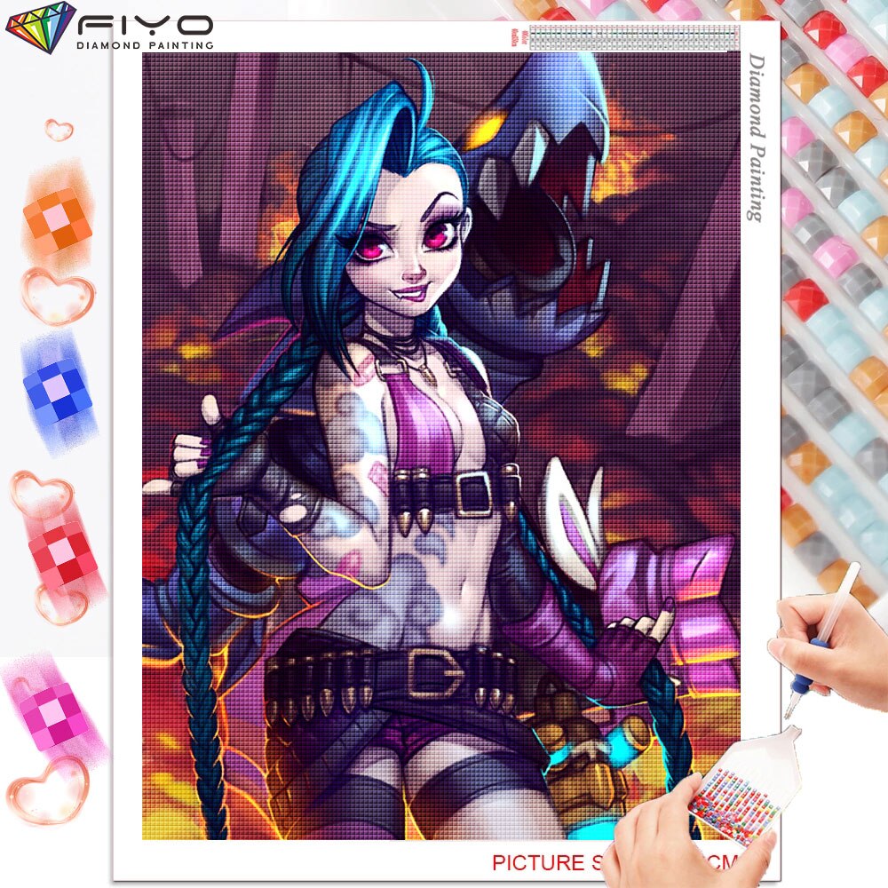 Diamond Art Mosaic Jinx Collection - League of Legends Fan Store