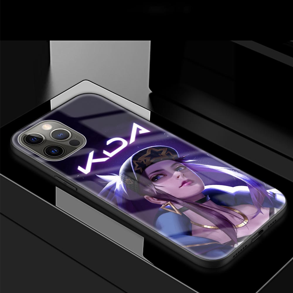 Collection 1 Glass Case For Apple iPhone 11 Pro Max 12 Mini 8 7 XS XR X 6 6S Plus SE 2020 Phone Cover Fundas Capa League Legends LOL Kda - League of Legends Fan Store