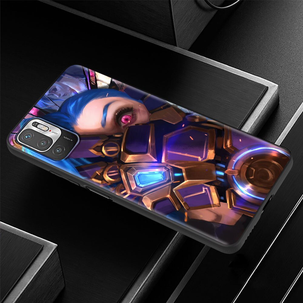 Arcane Hot Anime Soft Case For Xiaomi Redmi Note 9 8 10 Pro 9S 10S 9C NFC K40 9A 7 9T 8T 7A Black Phone Cover Silicone Shell Sac - League of Legends Fan Store