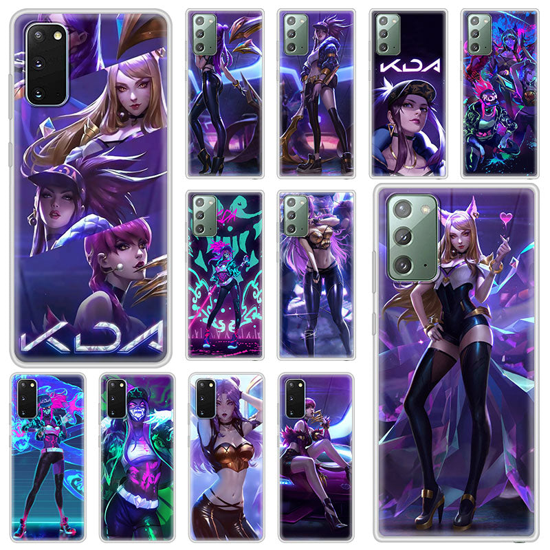 TPU Phone Case For Samsung S20 FE S21 Ultra S10 Plus S9 S8 Coque Bumper Note 10 Lite 20 9 Soft Funda Cover League Legend LOL Kda - League of Legends Fan Store