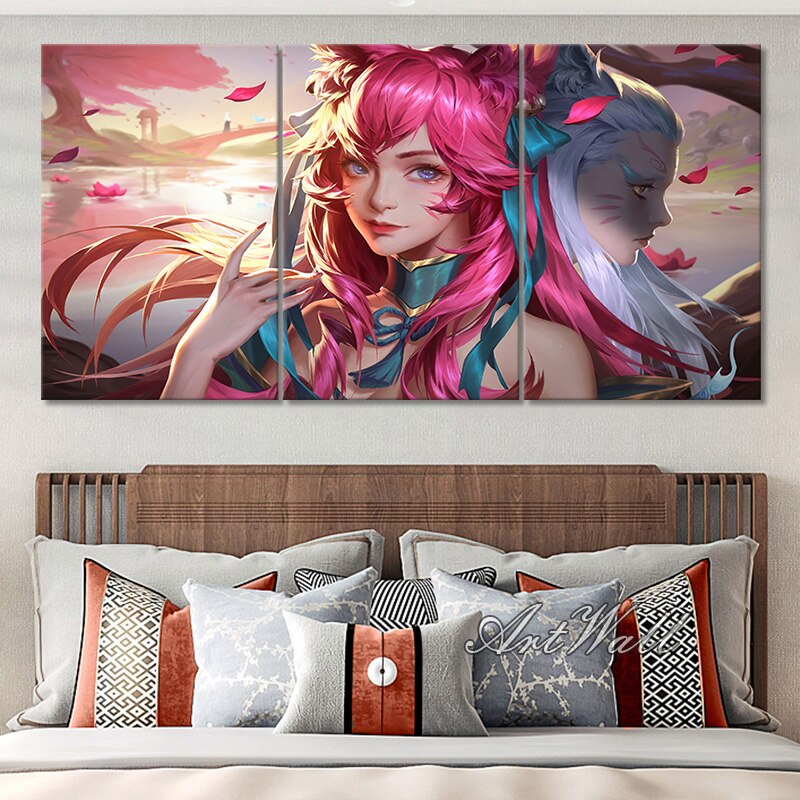 Ahri "The Nine-Tailed Fox" Poster - Canvas Painting - League of Legends Fan Store