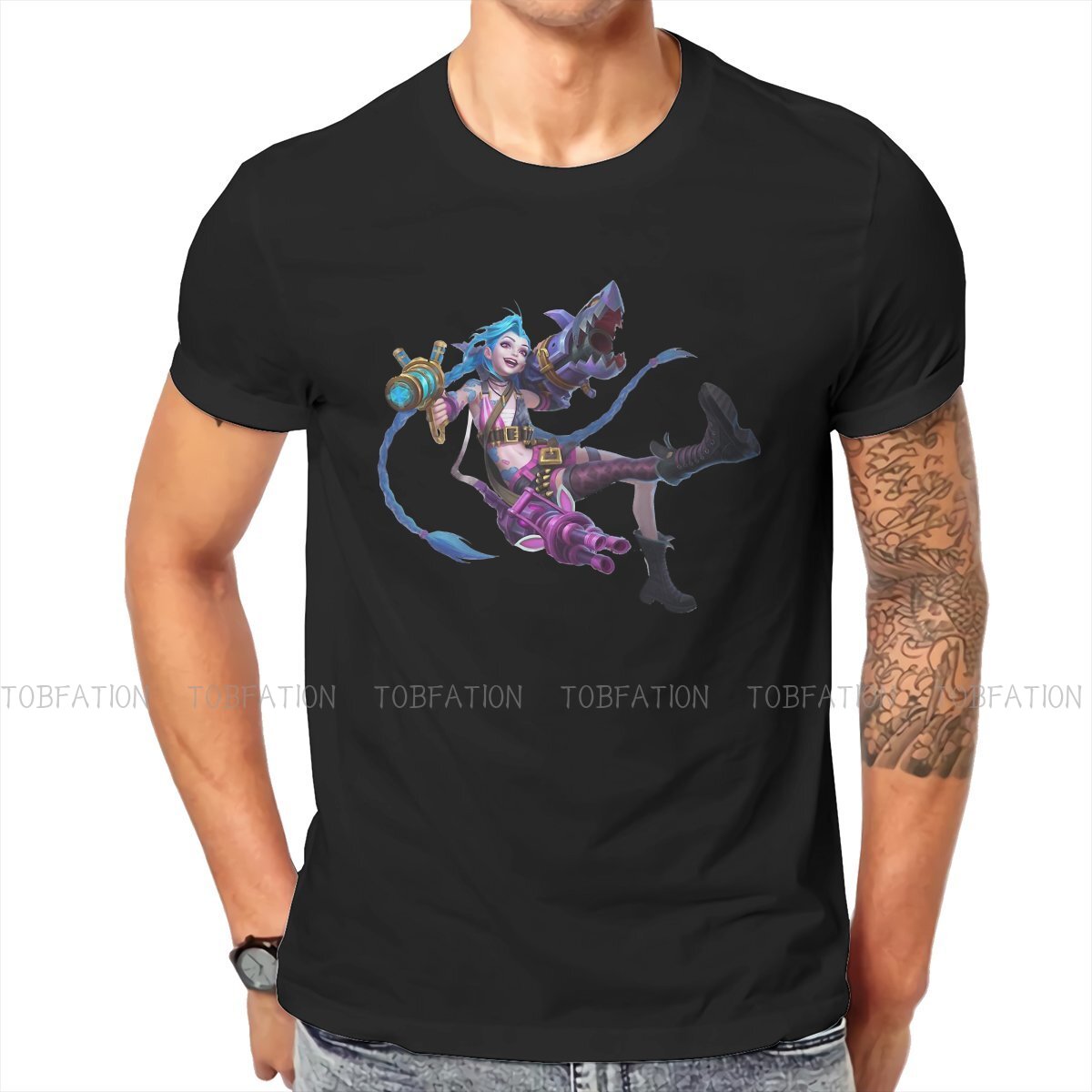 Jinx Arcane Carry T Shirt - League of Legends Fan Store