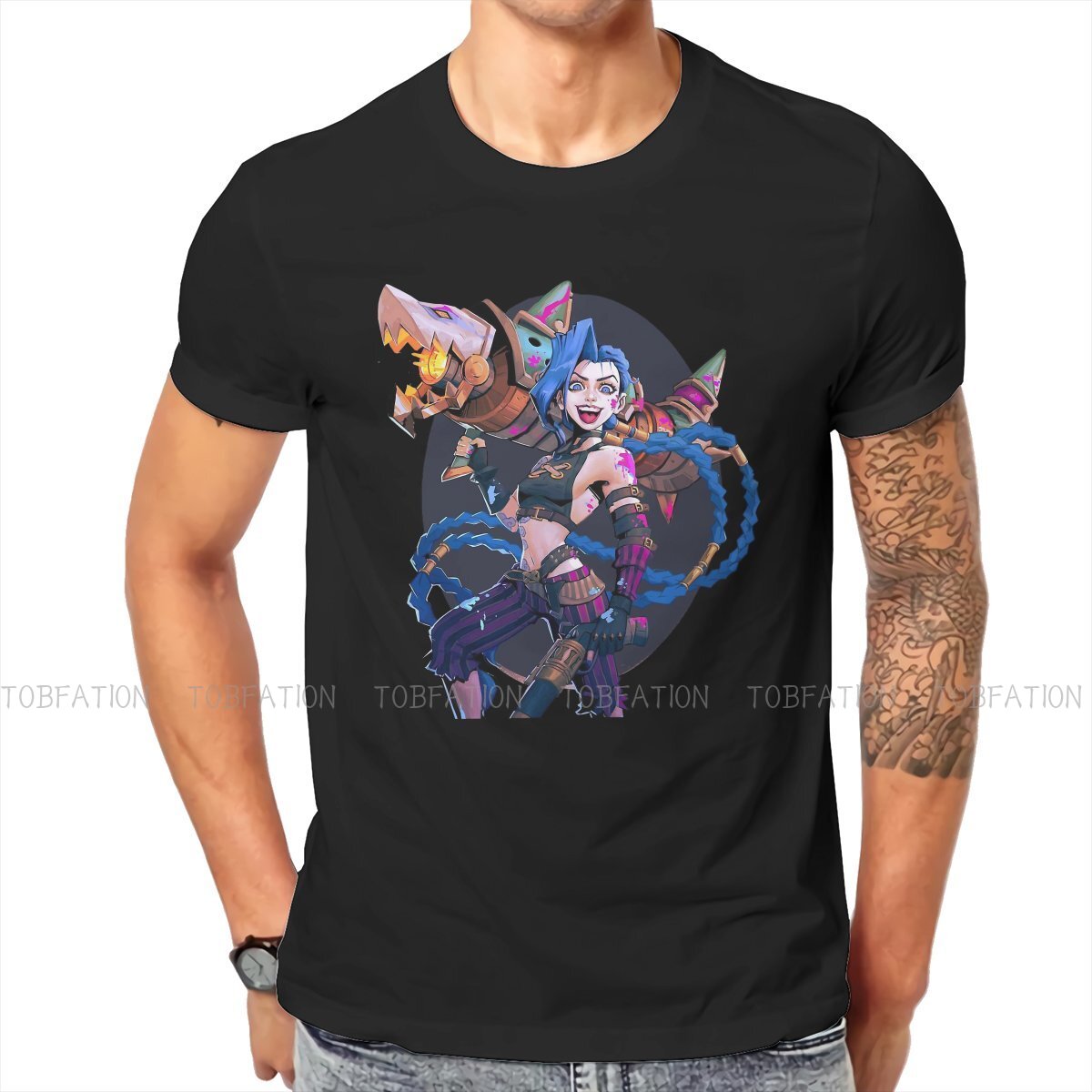 Arcane  Jinx Excited T Shirt - League of Legends Fan Store