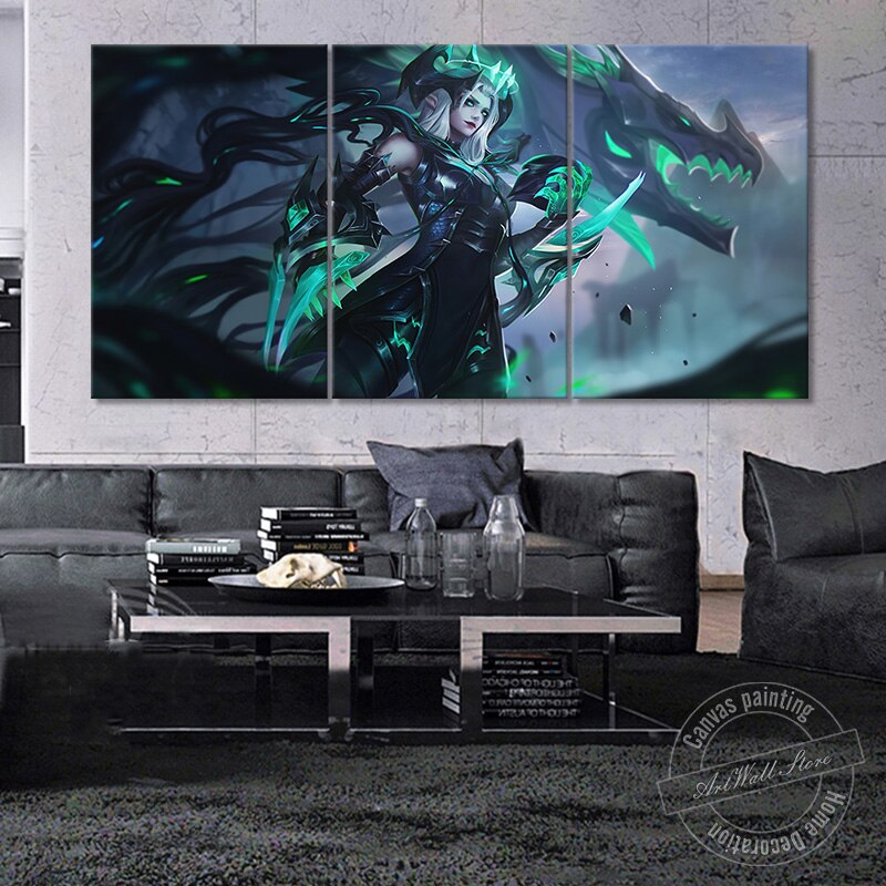 "The Half Dragon Ruined" Shyvana Poster - Canvas Painting - League of Legends Fan Store