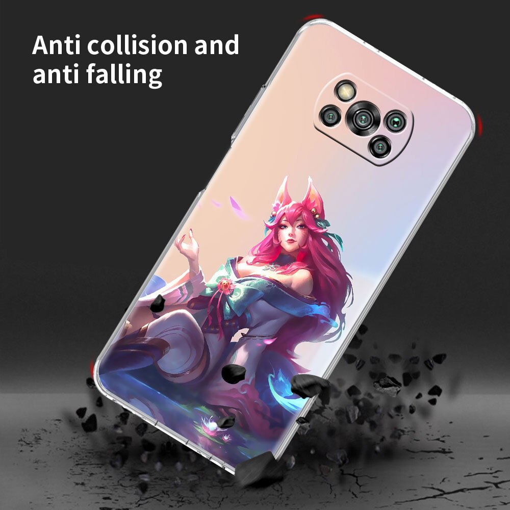 Transparent Soft Phone Case for Xiaomi Mi Poco X3 NFC X3 Pro 5G X3 GT X2 F3 Pocophone F1 Cover Clear Bag Game League Of Legends - League of Legends Fan Store