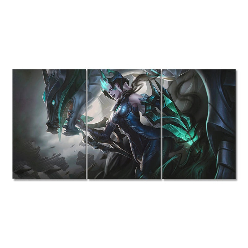 "Ruined" Shyvana "The Half Dragon" Poster - Canvas Painting - League of Legends Fan Store