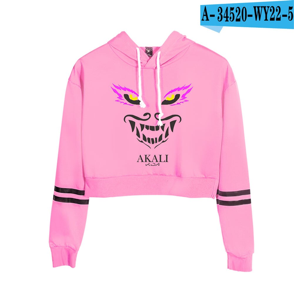 K/DA The Baddest Pullovers Navel Crop Hoodies Collection - League of Legends Fan Store