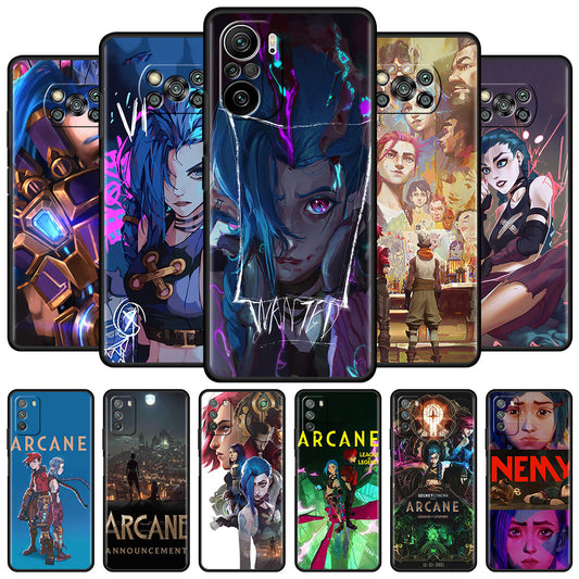 Arcane Hot Anime TPU Case For Xiaomi Mi Poco X3 NFC M4 Pro M3 F3 GT F1 X2 11T 11 Lite 10T 9T Note 10 Black Soft Phone Cover Capa - League of Legends Fan Store