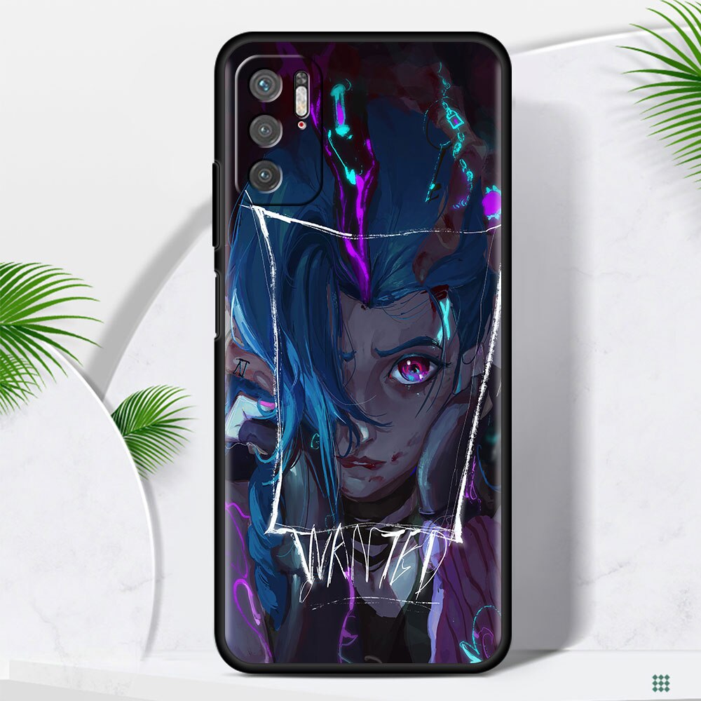 Arcane Hot Anime Soft Case For Xiaomi Redmi Note 9 8 10 Pro 9S 10S 9C NFC K40 9A 7 9T 8T 7A Black Phone Cover Silicone Shell Sac - League of Legends Fan Store