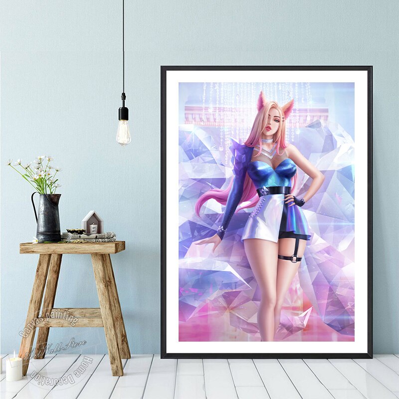 K/DA Ahri Poster - Canvas Painting 3 - League of Legends Fan Store