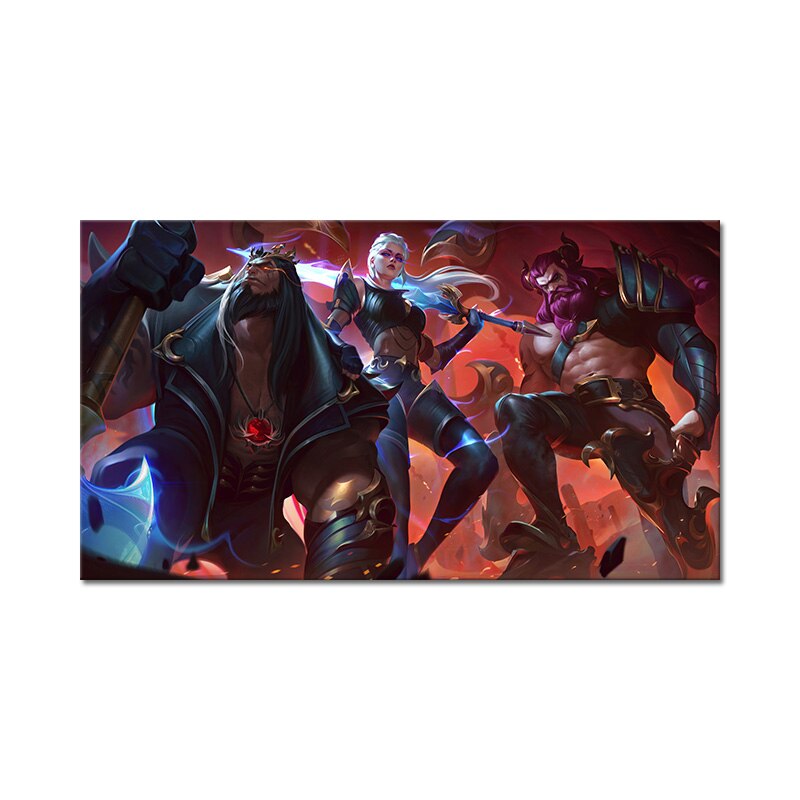 "Pentakill Lost Chapter" Yorick Kayle Olaf Poster - Canvas Painting - League of Legends Fan Store