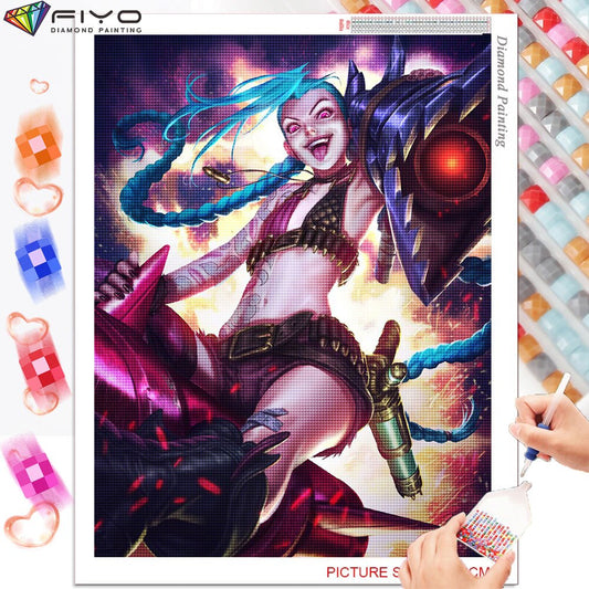 Diamond Art Mosaic Jinx Collection - League of Legends Fan Store