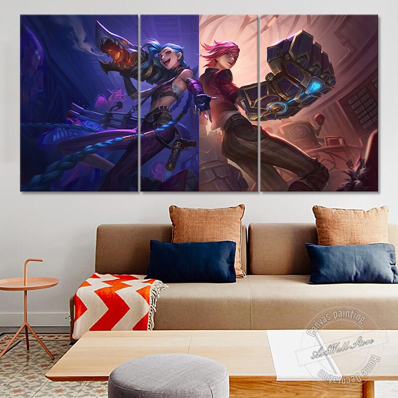 Arcane Jinx Vi Poster - Canvas Painting - League of Legends Fan Store