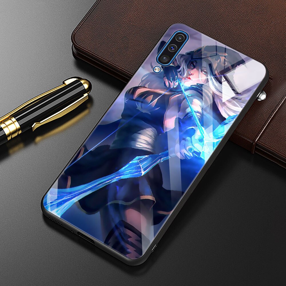 Collection 1 League Of Legends Lol Cool Tempered Glass Phone Case For Samsung Galaxy A50 A70 A72 A10 A30 A40 A20 Cover A51 A52 A12 A02s Bag - League of Legends Fan Store