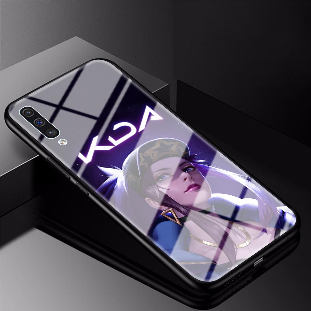 Collection 1 Glass Case For Samsung Galaxy A51 A50 A71 M31 A70 A10 A40 A30 A31 M51 Shockproof Phone Cover Back Shell League Legends LOL Kda - League of Legends Fan Store