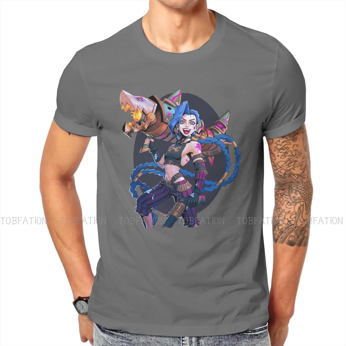 Arcane  Jinx Excited T Shirt - League of Legends Fan Store