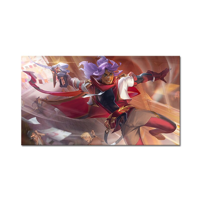 Akshan Battle Academia Poster - Canvas Painting - League of Legends Fan Store