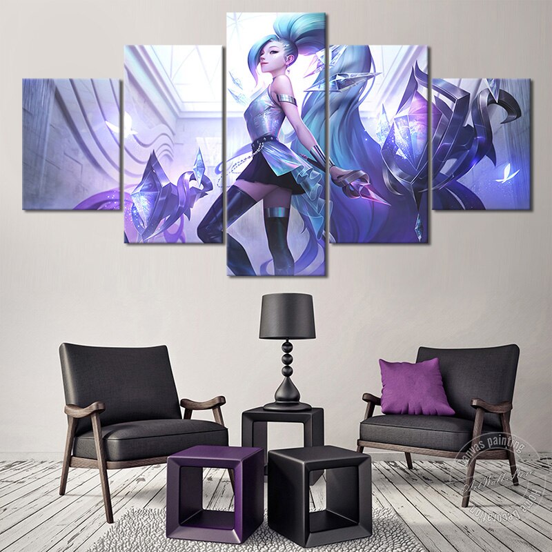 K/DA ALL OUT Seraphine Poster - Canvas Painting - League of Legends Fan Store