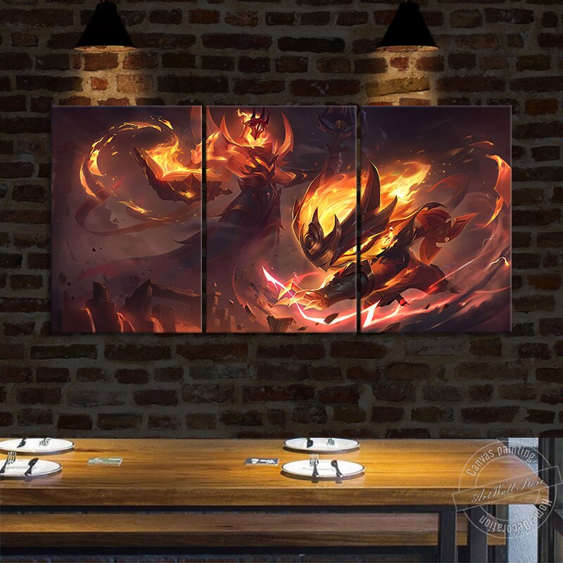 "Hellfire" Kennen and Karthus Poster - Canvas Painting - League of Legends Fan Store